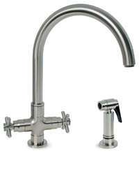 Deco T Kitchen Faucet with Metal Side Spray 